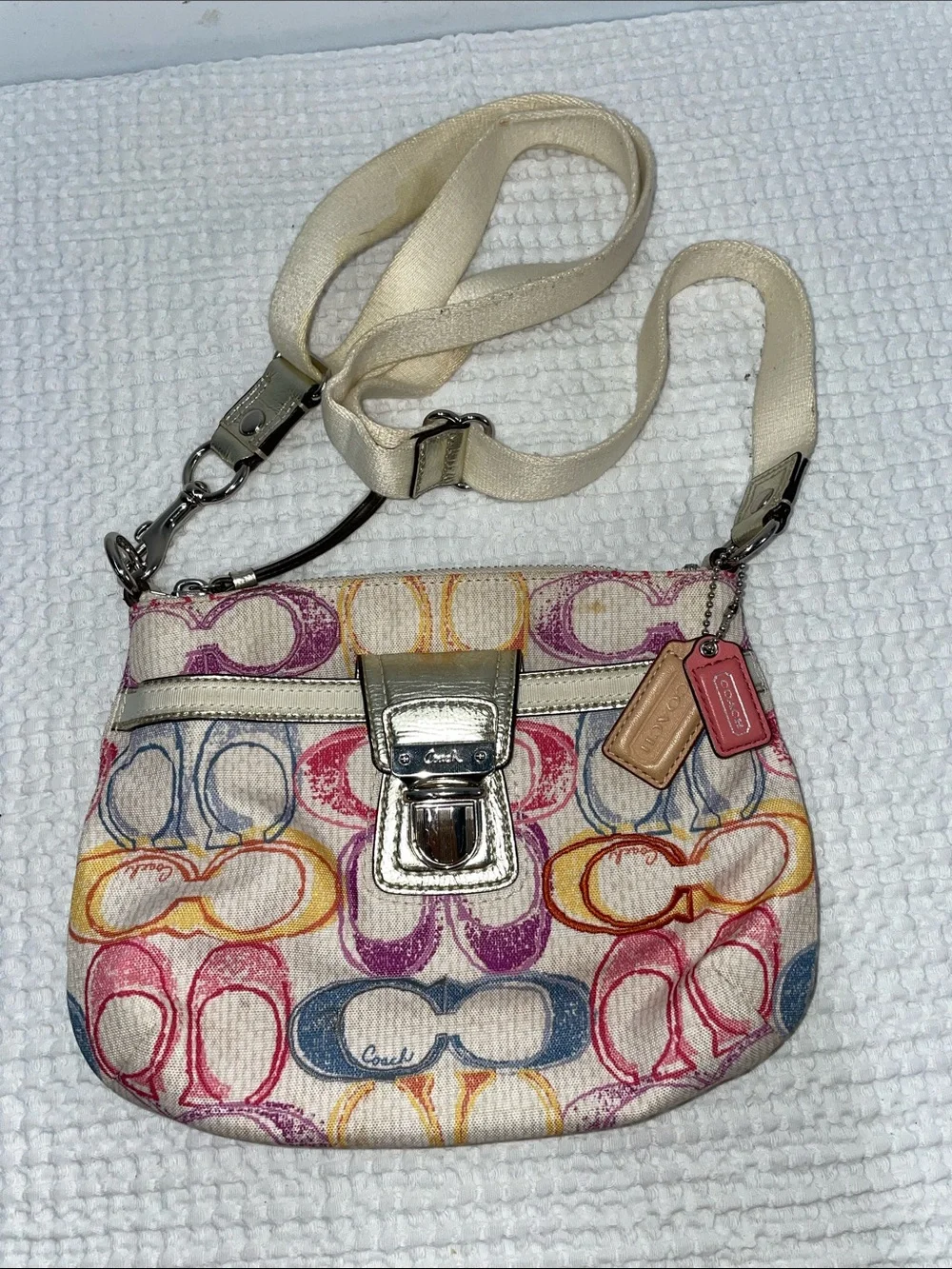 COACH POPPY DREAM C SCRIBBLE PRINT CROSSBODY BAG FTL-07-038